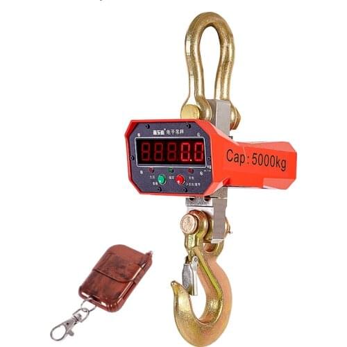 5T/5000kg OCS digital lifting scale red or green display aluminum shell wireless remote control Industrial weighing crane Scale