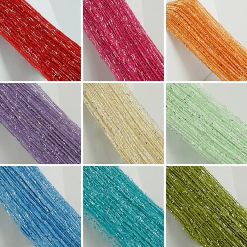 Decorative silver string curtain 200*100cm/300*290cm door window tassel curtain valance room divider wedding diy home decor