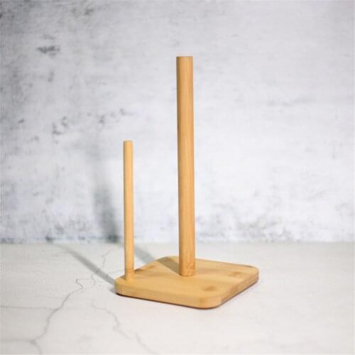 Wooden creative paper towel rack paper roll rack kitchen bedroom bathroom fresh film storage rack towel rack