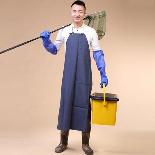 Outdoor Fishing Waterproof Anti-dirty Long Apron Men Women Catch Fish Hunting Clothes Accessory Wearproof Breathable Labor Apron