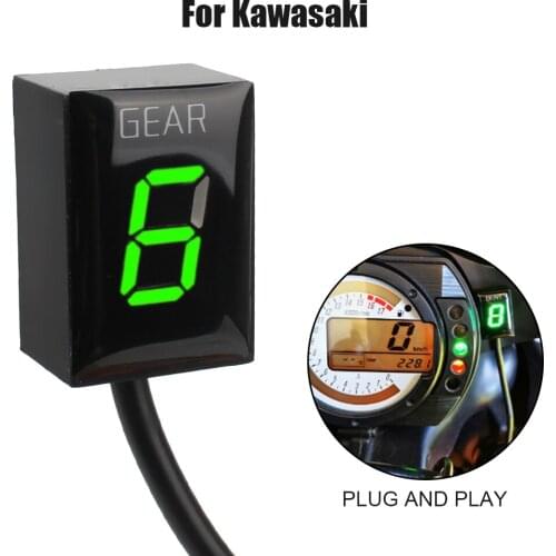 Gear Indicator Ecu Direct Mount For Kawasaki NINJA650R Z800E Z650 NINJA650R 1-6 Speed LED Motorcycle Speed Display Meter