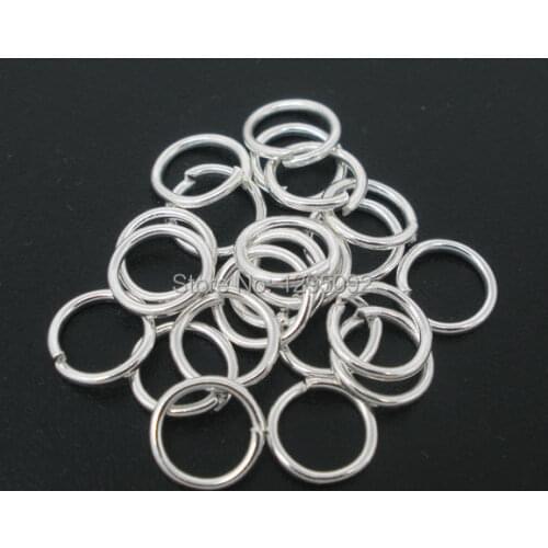 500Pcs Open Jump Rings Silver Plated Alloy Round Jewelry DIY Findings Charms 6x0.9mm