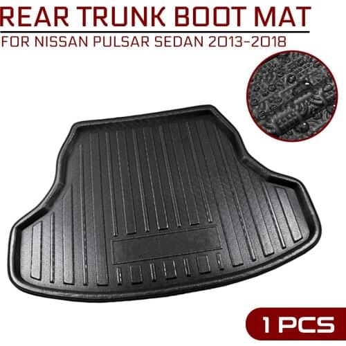 Carpet Car Floor Mat Rear Trunk Anti-mud Cover For Nissan Pulsar Sedan 2013 2014 2015 2016 2017 2018