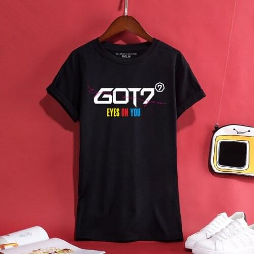 Kpop GOT7 EYES ON YOU t-shirt men women Harajuku Casual tshirt t shirt Streetwear Cotton t shirts Tops plus size unisex clothes