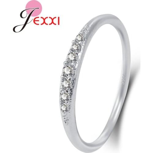 New Fashion Shinning Small Rhinestone Superfine 925 Sterling Silver Rings Anniversary Presents Fashion Elegant Design
