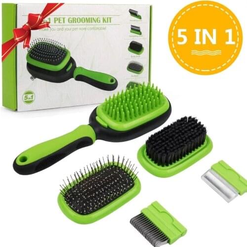 New design make home grooming easy pet grooming brush set for all pets