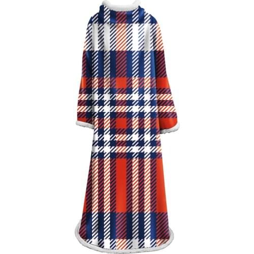 Geometric Stripe Sleeve Blanket Air Conditioner Throw Sleeve Blanket Sofa Cover Travel Picnic on Bed Crib Plane Car Cobertor