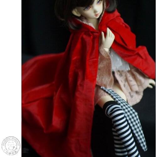 OB27 1/8 1/6 1/4 1/3 BJD Clothes Cute Outfits Top + Red Cloak for BJD/SD OB11 Blyth YOSD MSD SD13 Girl Doll Accessories C1168