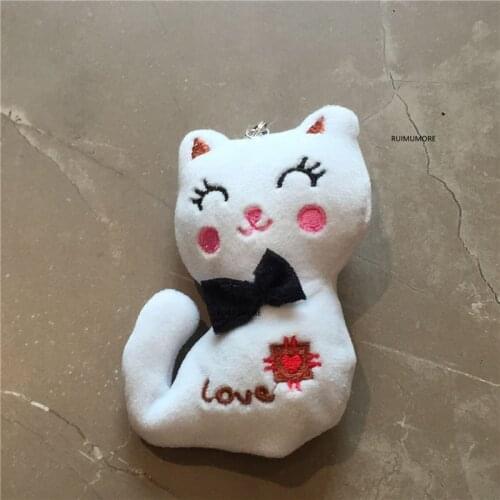 Sweet NEW Cat Animal stuffed plush toy doll , 9cm childrens gift key chain plush toy doll