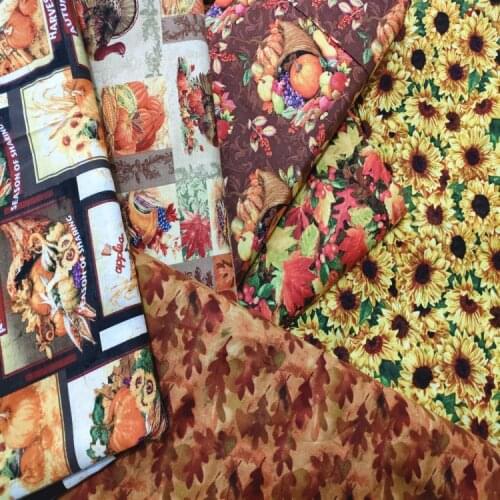 Sunflower Maple 100% Cotton Fabric Cartoon Cotton Patchwork Cloth DIY Sewing Quilting Fat Quarters Material