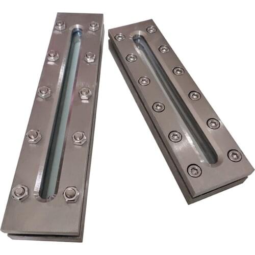 Flange Sight Glass Window Viewer Rectangle Sight Glass Double-clip SS304/Thickened Carbon Steel