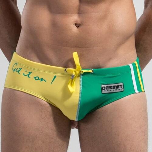 Sexy Men Swimsuit Mens Swim Briefs Swimwear Swimming Suit Beach Mens Boxers Briefs Bikini Man Bathing Shorts DESMIIT Sportswear