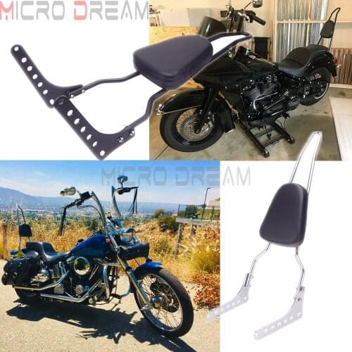 Motorcycle Detachable Rear Driver Backrest Luggage Rack Sissy Bar Pad Passenger Backrest For Harley Softail Models 2018-2020