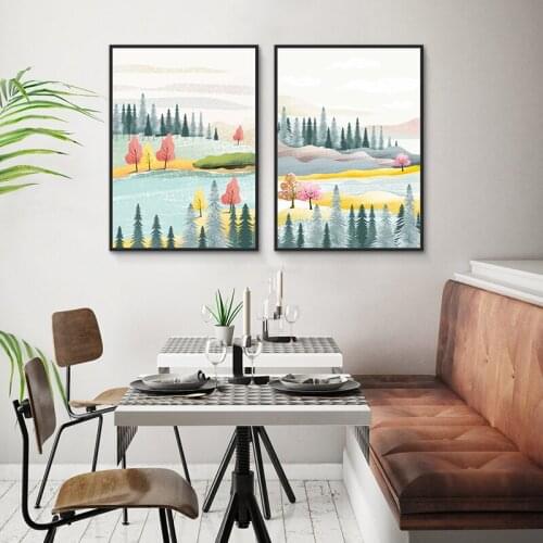 Nordic Canvas Painting Modern Prints Landscape Art Posters Prints contracted Art Wall Pictures Living Room Unframed Poster