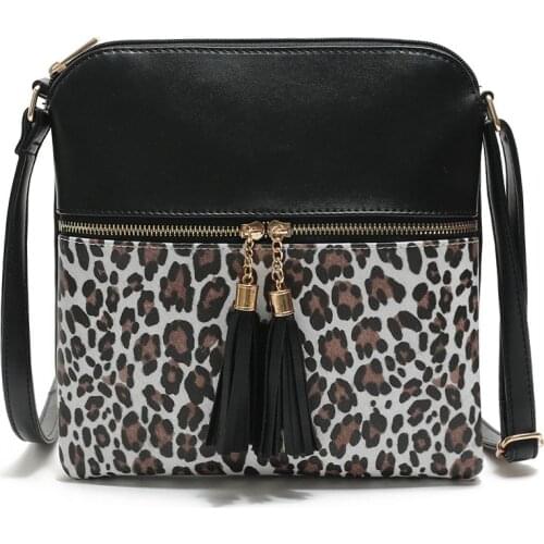 New Designer Shoulder Bag Soft Leather Handbag Leopard Women Messenger Bags Crossbody Fashion Women Bag Female Flap Bolsa S2265