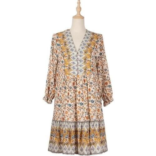 Loose Summer Dress Vestido Harajuku 2021 New Print Sexy Dress Women Casual Butterfly Sleeve V Neck Short Dress For Women Fashion