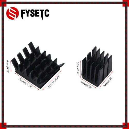 1 Set pf 2pc Raspberry Pi Heatsinks Cooler Aluminum Black With Adhesive Heat Sink Set Kit For Cooling Raspberry Pi 3 / 2 Model B