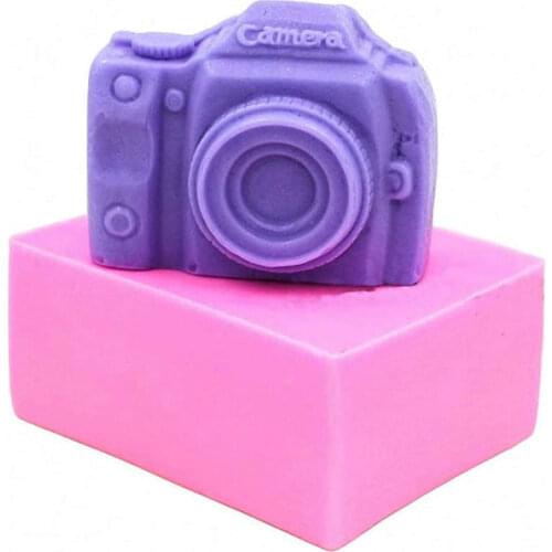 1Pcs 7cm 3D Camera Soap Mold Silicone Chocolate Candy Mold Cake Decorating Tools Silicone Mold for Soap Making