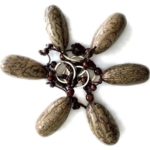 1 Pc Bodhi Fruit Keychain Pendant Plastic Beads Keyring Buddhism Decor 6cm