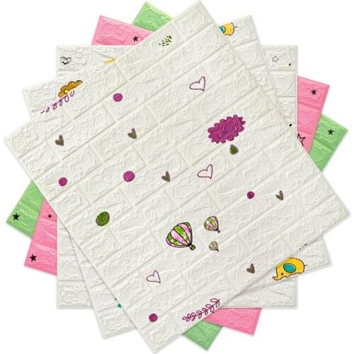 10PC 3D stereo wall sticker wall wallpaper self-adhesive waterproof and moisture-proof warm foam brick decoration