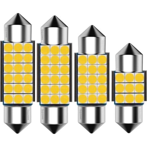 10Pcs Festoon 31mm 36mm 39mm 41mm C5W C10W Super Bright 3030 LED Bulbs Auto Dome Lights Canbus Reading Lamp Car Goods Warm White