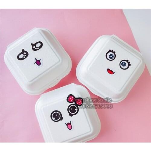 14X14x5CM Waterproof Disposable And Anti-Oil rice Food Box, Fried Food Take Out Box,takeout containers,cake box.100pcs/lot