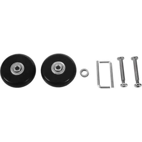 2set 55X18mm Luggage Suitcase / Inline Outdoor Skate Replacement Wheels Black