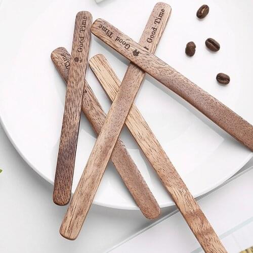 3Pcs/Lot New Wooden Handmade Stirring Stick Acacia TeaPot Coffee Stirring Sticks Wood Stirrer Beverage Mixing Stirring Tool Rod