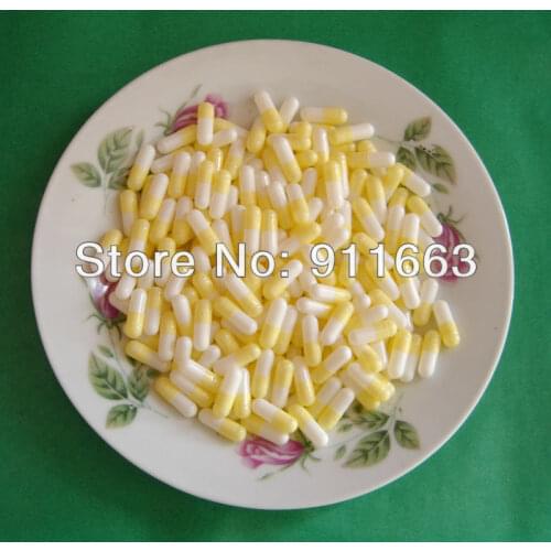 4# 500pcs, light yellow-white colored capsules/gelatin empty capsules sizes 4