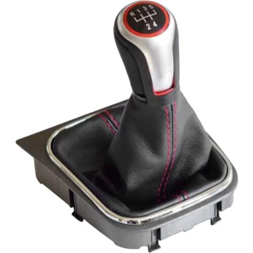 5-Speed Manual Gear Shift Knob Shifter Lever Gaiter Boot for Golf 5 6 Mk5