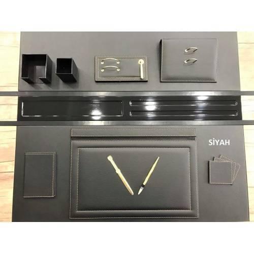 8 PIECES LEATHER BUREAU SUMEN SET DESK SET BUREAU SET 1TABLE STAND ACCESSORY ACCESSORIES DESK STAND HOLDER