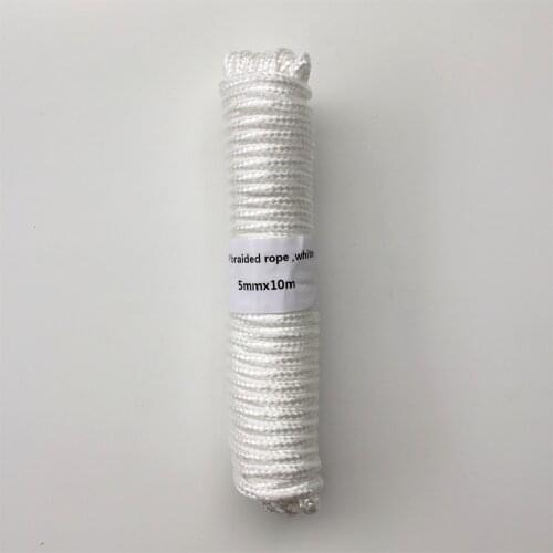 White 5mmx10m strength braided Polypropylene rope PP hang tag clothes line home decoration garden accessories camping rope