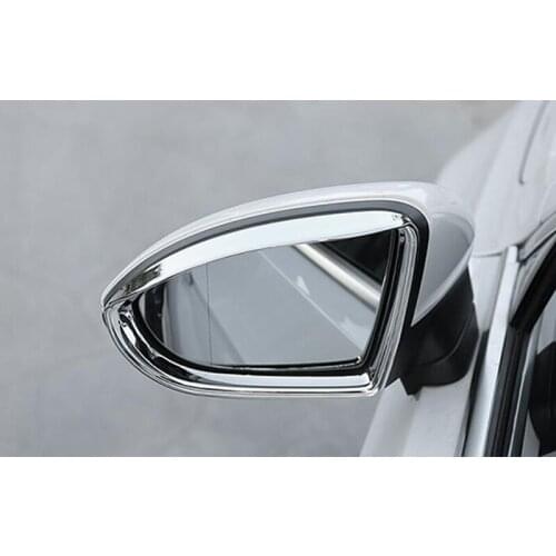 ABS Car rearview mirror block rain eyebrow cover trim fit for Golf 7 MK7 2014 2015 accessories car styling