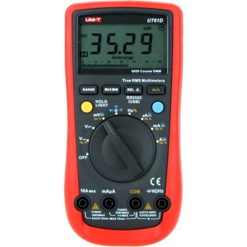 Digital Multimeter UNI-T UT61D True RMS Auto Range 6000 Counts Modern Digital Multimeters ACDC Meter CD Backlight