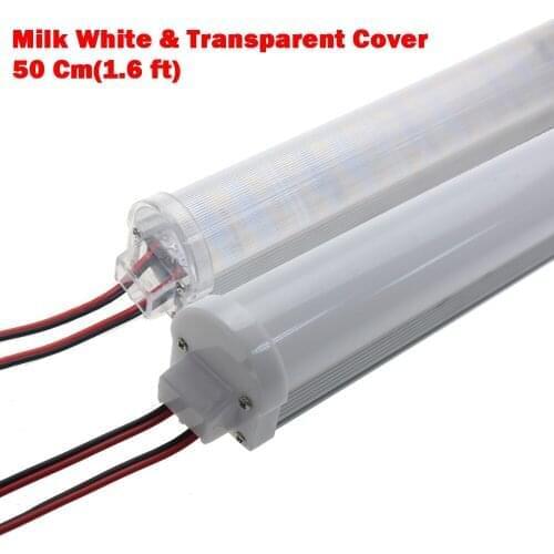 LED Bar Light double row 50cm 72leds DC 12V led tube smd 8520 With Aluminum Profile and pc cover