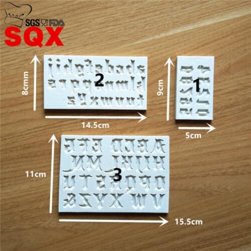 Halloween style letters silicone mold, cake decorating tools, chocolate candy molds, kitchen accessories SQ16236