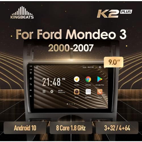 KingBeats Android 10 Octa-Core head unit HU 4G in Dash Car Radio Multimedia Video Player Navigation GPS For Ford Mondeo 3 2000 - 2007 no dvd 2 din Double Din Android Car Stereo 2din