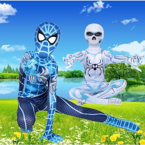 Iron Spider Cosplay Amazing Spider-boy Man Halloween Costume Peter Parker Zentai Suit Superhero Bodysuit For Kids clothing