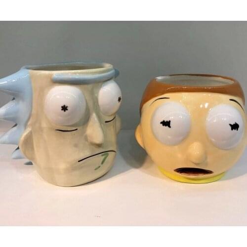 Creative 3D Stereoscopic Old Man with Child Ceramic Mug Cartoon Gift Water Cup Cute Christmas Gift Cup