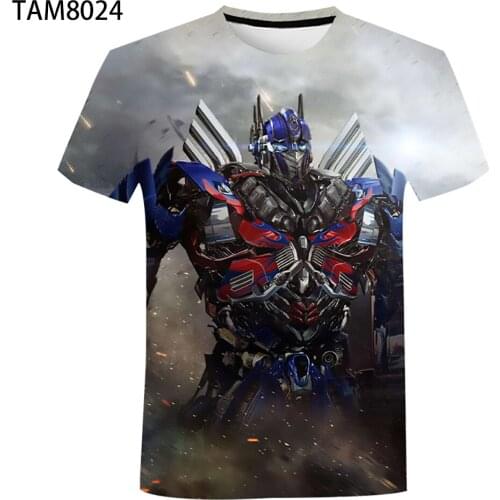 Transformers 2021Summer Hit 3D Printing Cotton Print Breathable Mens And Womens T-Shirt Fashion Casual Cool Childrens Short