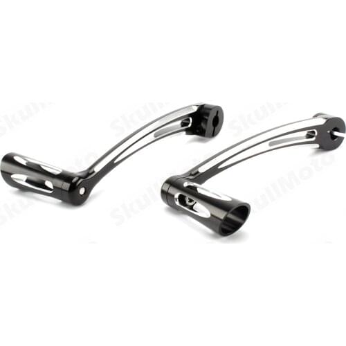 Motorcycle Heel Toe Shift Lever w/ Shifter Pegs Pedals Kit CNC Cut Black For Harley Touring FLHT 1997-2018 FL Softail 2000-2015