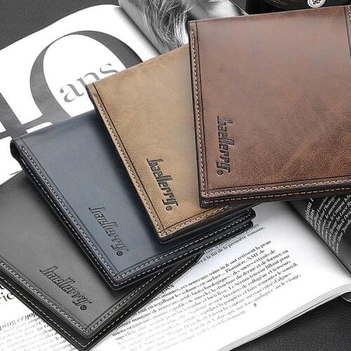 Male Purse with Card Holder Carteira Baellerry Casual Mens Wallet High Quality No Zippers Short Men Wallets Luxury Letter