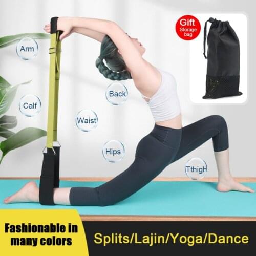 Yoga Stretching Strap Leg Stretcher Backbend Assist Trainer Pilates Equipment For Home Workouts Back Waist Leg Flexibility Door