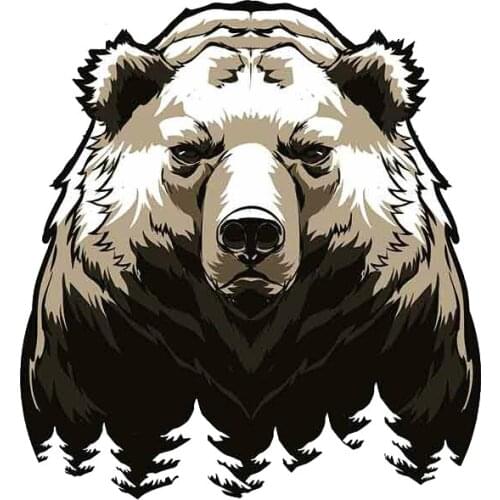 Lifelike for The Forest Bear Car Hot Cartoon Bumper Window Car Stickers Repair Decal Vinyl Car Wrap Motorcycle Decals Auto Decor