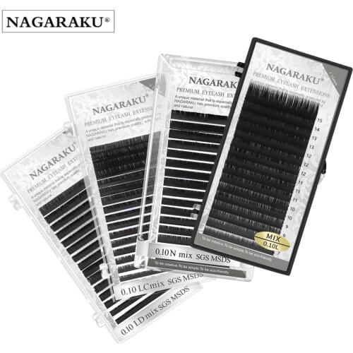 NAGARAKU Eyelash Extension LC LD N curl M Curl Mink Eyelash Individual Makeup False Lashes Magnetic Eyelashes Cilios Beauty