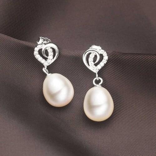 S925 tremella nail fashion charm with 3 class a freshwater pearl faint aroma A undertakes to ear clip earrings