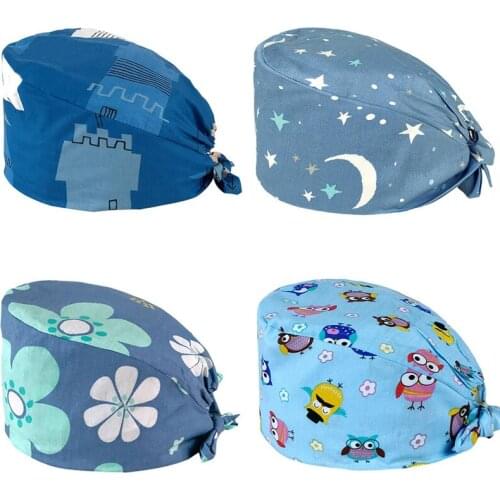 Caps Pet Shop Hats Cleaning Cap Wholesale Prices Cotton High Quality Pet Grooming Nursing Work Hats