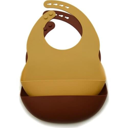 BPA Free Baby Bibs Food Grade Silicone Adjustable Drooling Babador Burp Baby Feeding Tableware Toddler Infant Feeding Tools