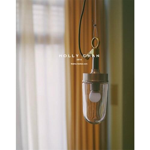 Retro Industrial Style Glass Pendant Lights LED Bedroom Study Bedside Lamp Corridor Bar Restaurant Cafe Workshop E27 Indoor Lamp