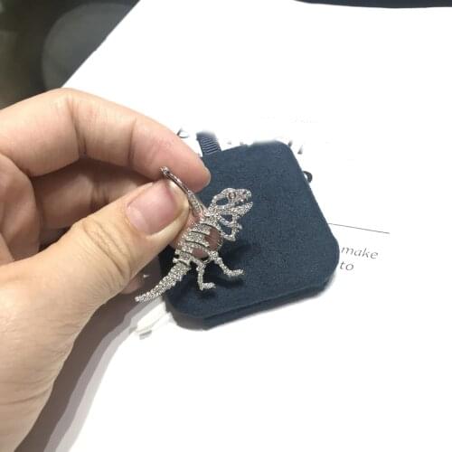 UMGODLY Luxury Brand Asymmetry Tyrannosaurus Earrings Colorful Cubic Zirconia Dinosaur Women Fashion Jewelry May New Arrival
